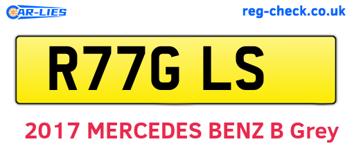 R77GLS are the vehicle registration plates.