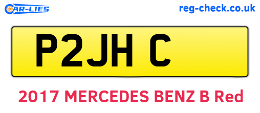 P2JHC are the vehicle registration plates.