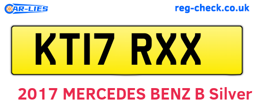 KT17RXX are the vehicle registration plates.