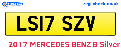 LS17SZV are the vehicle registration plates.