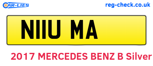 N11UMA are the vehicle registration plates.