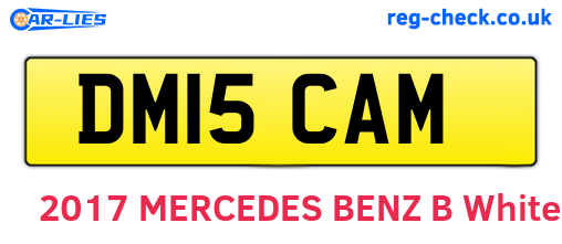 DM15CAM are the vehicle registration plates.
