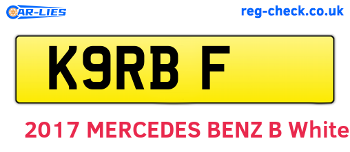 K9RBF are the vehicle registration plates.