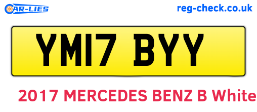 YM17BYY are the vehicle registration plates.