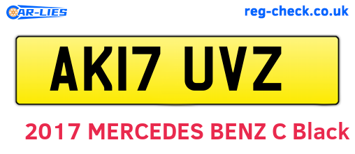 AK17UVZ are the vehicle registration plates.