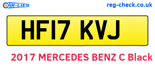 HF17KVJ are the vehicle registration plates.