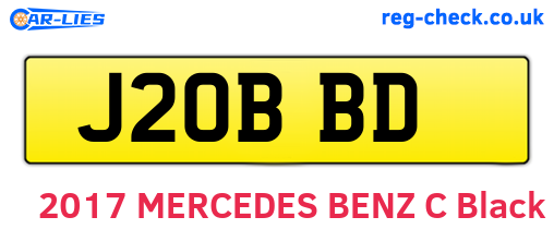 J20BBD are the vehicle registration plates.