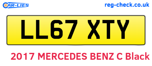 LL67XTY are the vehicle registration plates.