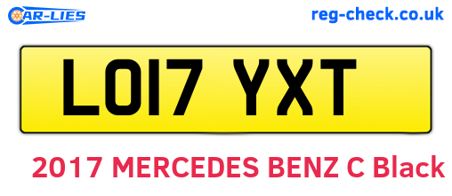 LO17YXT are the vehicle registration plates.