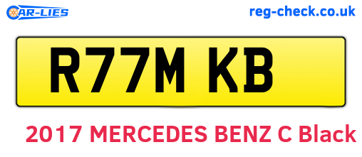 R77MKB are the vehicle registration plates.