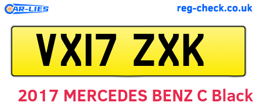 VX17ZXK are the vehicle registration plates.