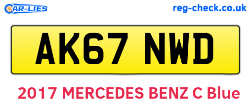 AK67NWD are the vehicle registration plates.