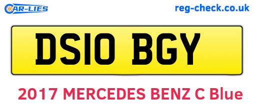 DS10BGY are the vehicle registration plates.