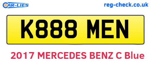 K888MEN are the vehicle registration plates.