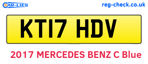 KT17HDV are the vehicle registration plates.