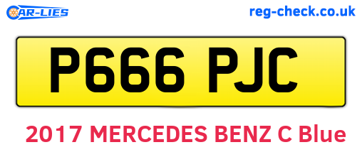 P666PJC are the vehicle registration plates.