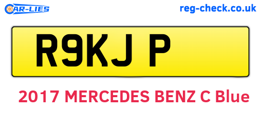 R9KJP are the vehicle registration plates.
