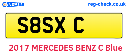 S8SXC are the vehicle registration plates.