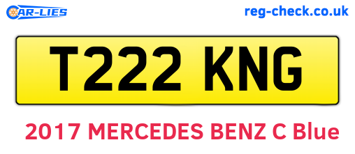 T222KNG are the vehicle registration plates.