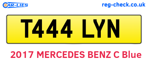 T444LYN are the vehicle registration plates.