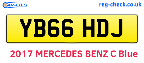 YB66HDJ are the vehicle registration plates.