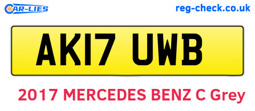 AK17UWB are the vehicle registration plates.