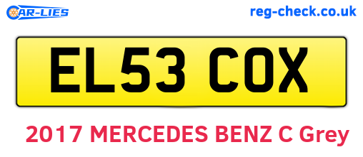 EL53COX are the vehicle registration plates.