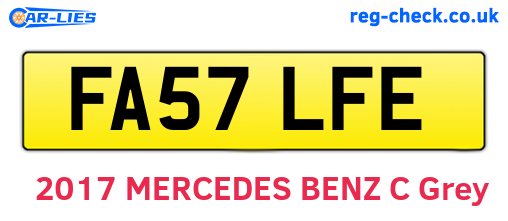 FA57LFE are the vehicle registration plates.