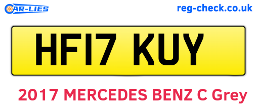 HF17KUY are the vehicle registration plates.
