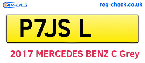 P7JSL are the vehicle registration plates.
