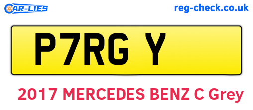 P7RGY are the vehicle registration plates.