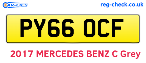 PY66OCF are the vehicle registration plates.