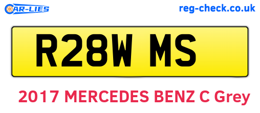 R28WMS are the vehicle registration plates.