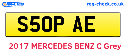S50PAE are the vehicle registration plates.