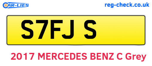 S7FJS are the vehicle registration plates.