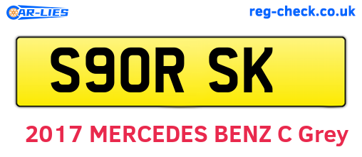 S90RSK are the vehicle registration plates.