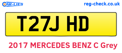 T27JHD are the vehicle registration plates.