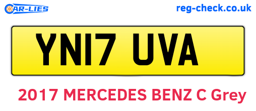YN17UVA are the vehicle registration plates.
