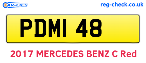 PDM148 are the vehicle registration plates.