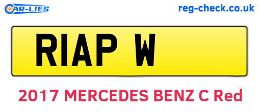 R1APW are the vehicle registration plates.