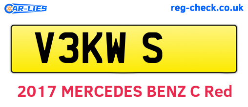 V3KWS are the vehicle registration plates.