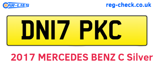 DN17PKC are the vehicle registration plates.