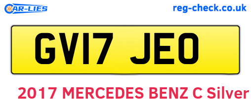 GV17JEO are the vehicle registration plates.