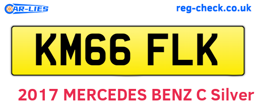 KM66FLK are the vehicle registration plates.