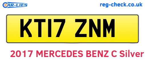 KT17ZNM are the vehicle registration plates.