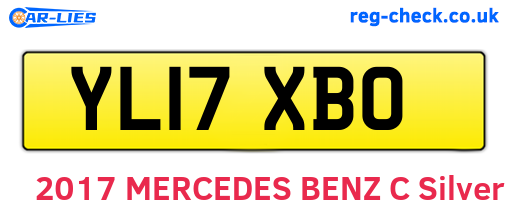 YL17XBO are the vehicle registration plates.
