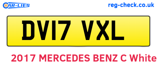 DV17VXL are the vehicle registration plates.