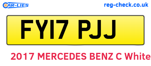 FY17PJJ are the vehicle registration plates.