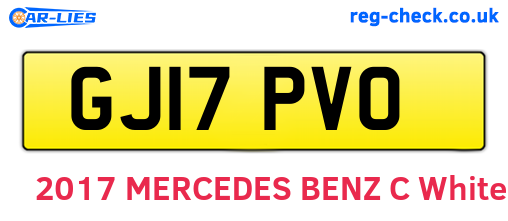GJ17PVO are the vehicle registration plates.