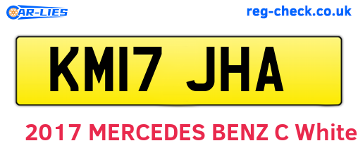 KM17JHA are the vehicle registration plates.